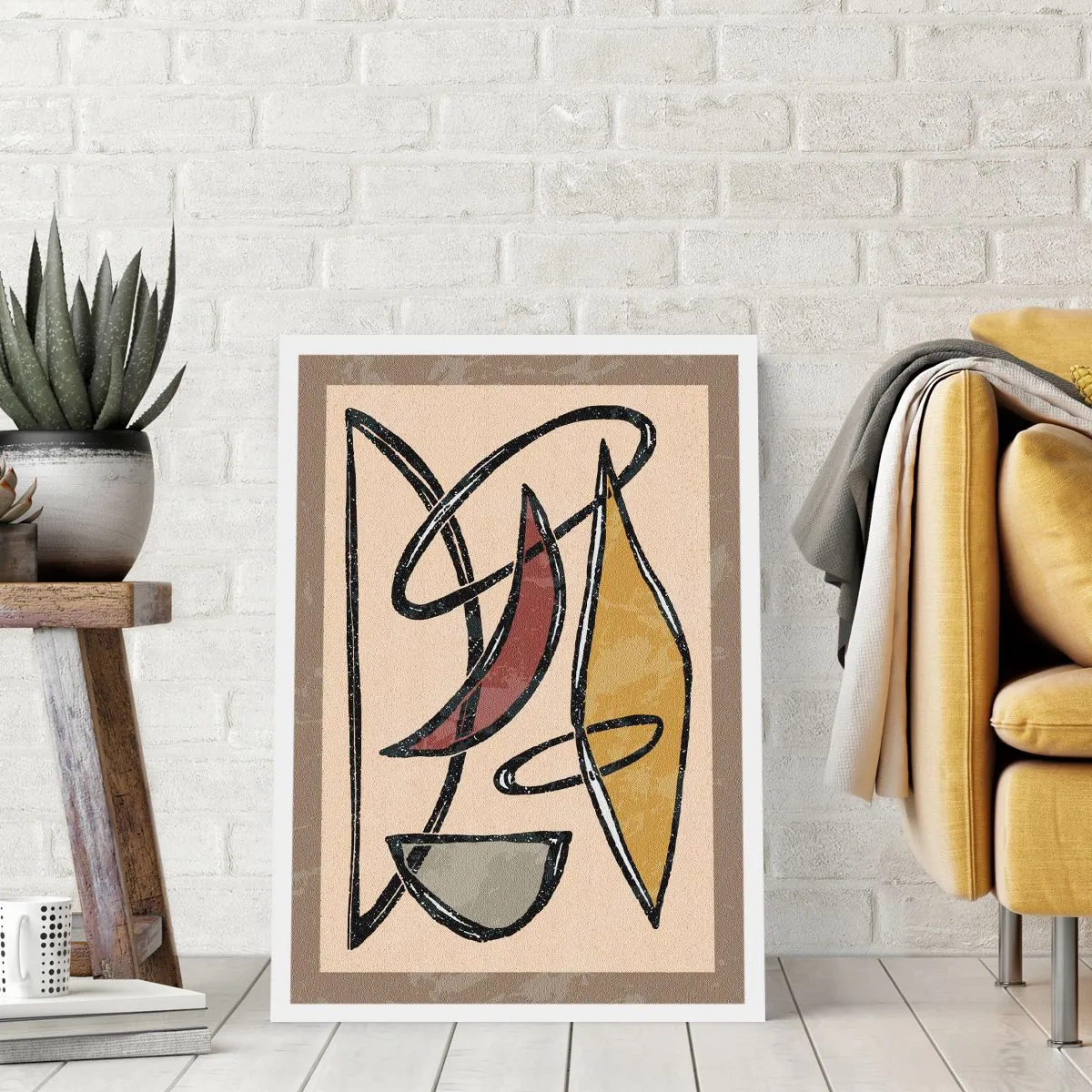 Pôster - Composição – arcos e ovais - 50x70 cm