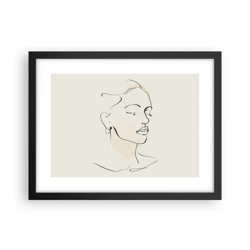 Pôster com moldura preta - Uma certa linha - 40x30 cm