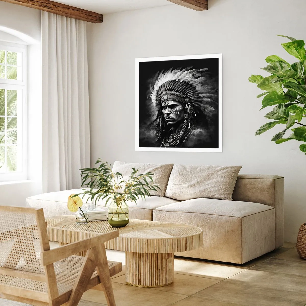 Pôster - Um líder e um guerreiro - 50x50 cm