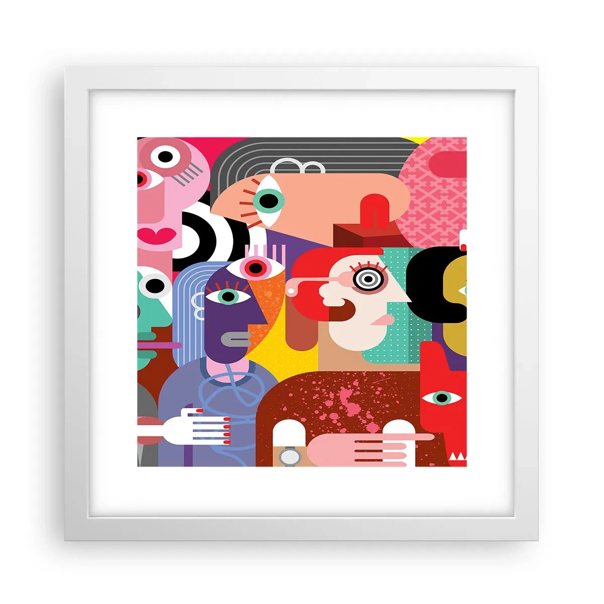 Pôster em moldura branca - Viemos da parte do Sr. Picasso - 30x30 cm