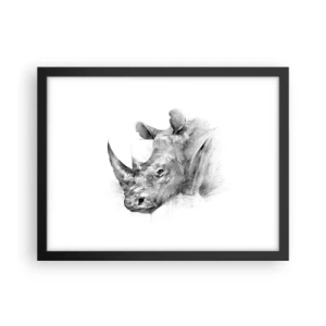 Pôster com moldura preta - Retrato africano - 40x30 cm