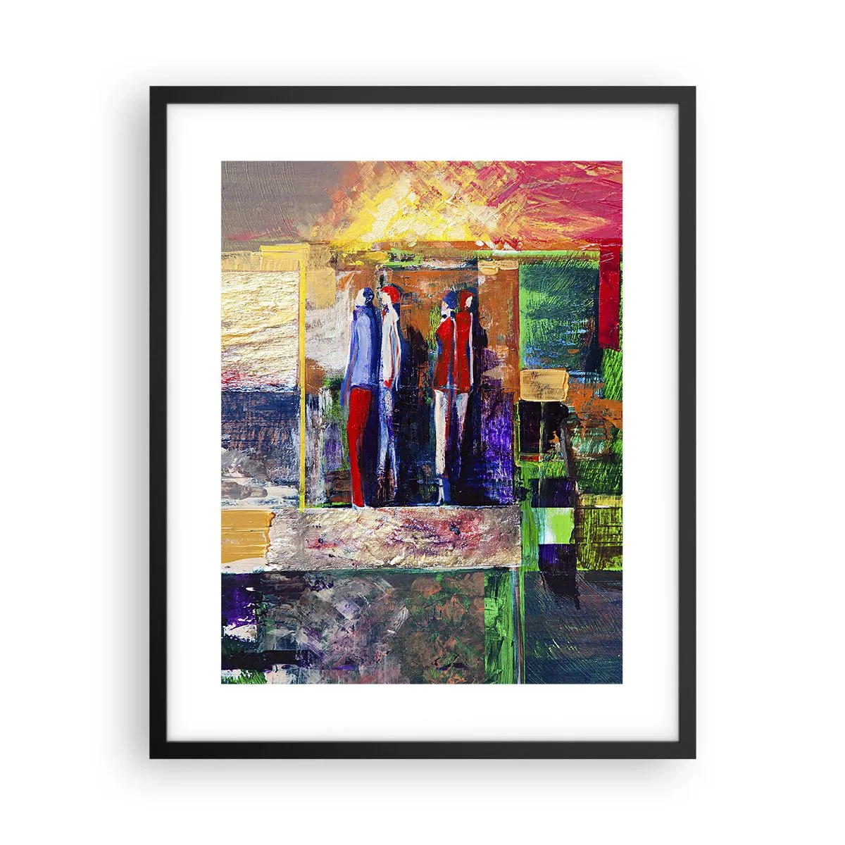 Pôster com moldura preta - Relacionamentos e emoções - 40x50 cm