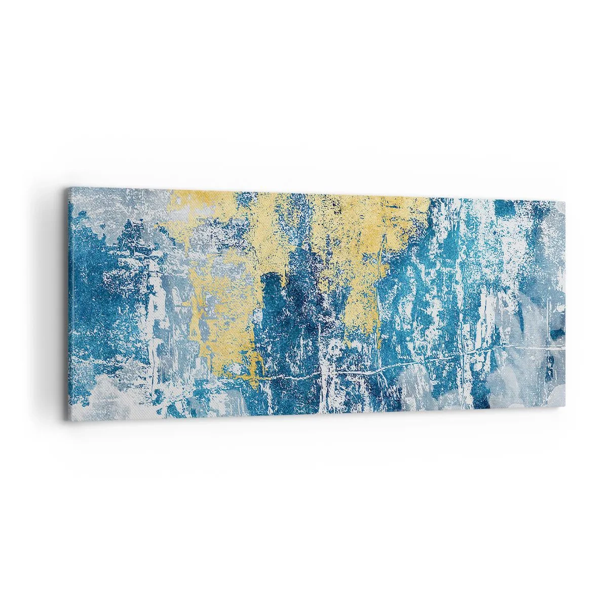 Quadro em tela - Abstração cheia de clima - 100x40 cm