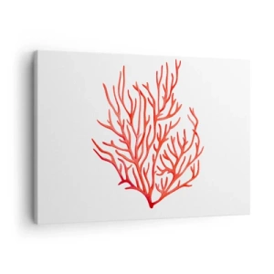 Quadro em tela - Filigrana coral - 70x50 cm