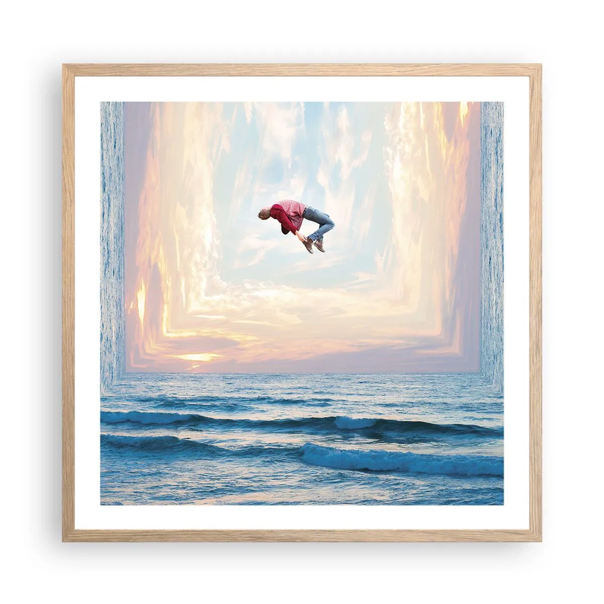 Pôster com moldura de carvalho claro - Para outra dimensão - 60x60 cm