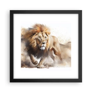 Pôster com moldura preta - O rei se foi - 30x30 cm