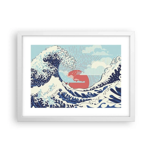 Pôster em moldura branca - Das inspirações japonesas - 40x30 cm
