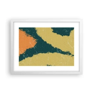 Pôster em moldura branca - Abstração – movimento lento - 40x30 cm