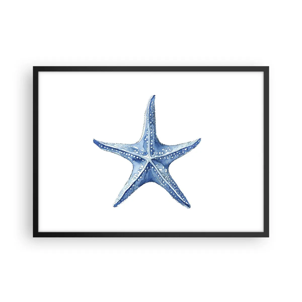Pôster com moldura preta - Estrela do mar - 70x50 cm