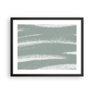 Pôster com moldura preta - Abstração em um clima de inverno - 50x40 cm