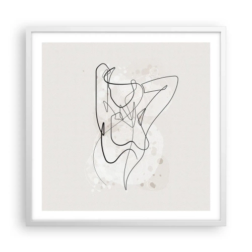 Pôster em moldura branca - A arte da sedução - 60x60 cm