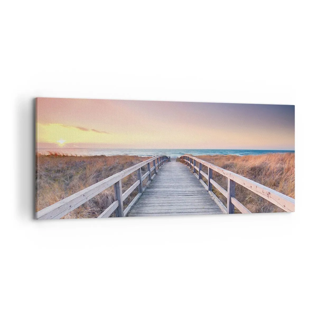 Quadro em tela - Aurora da noite do Báltico - 120x50 cm