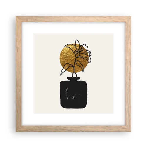 Pôster com moldura de carvalho claro - A beleza vale seu peso em ouro - 30x30 cm