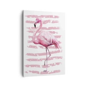 Quadro em tela - Com dignidade, embora de rosa - 50x70 cm