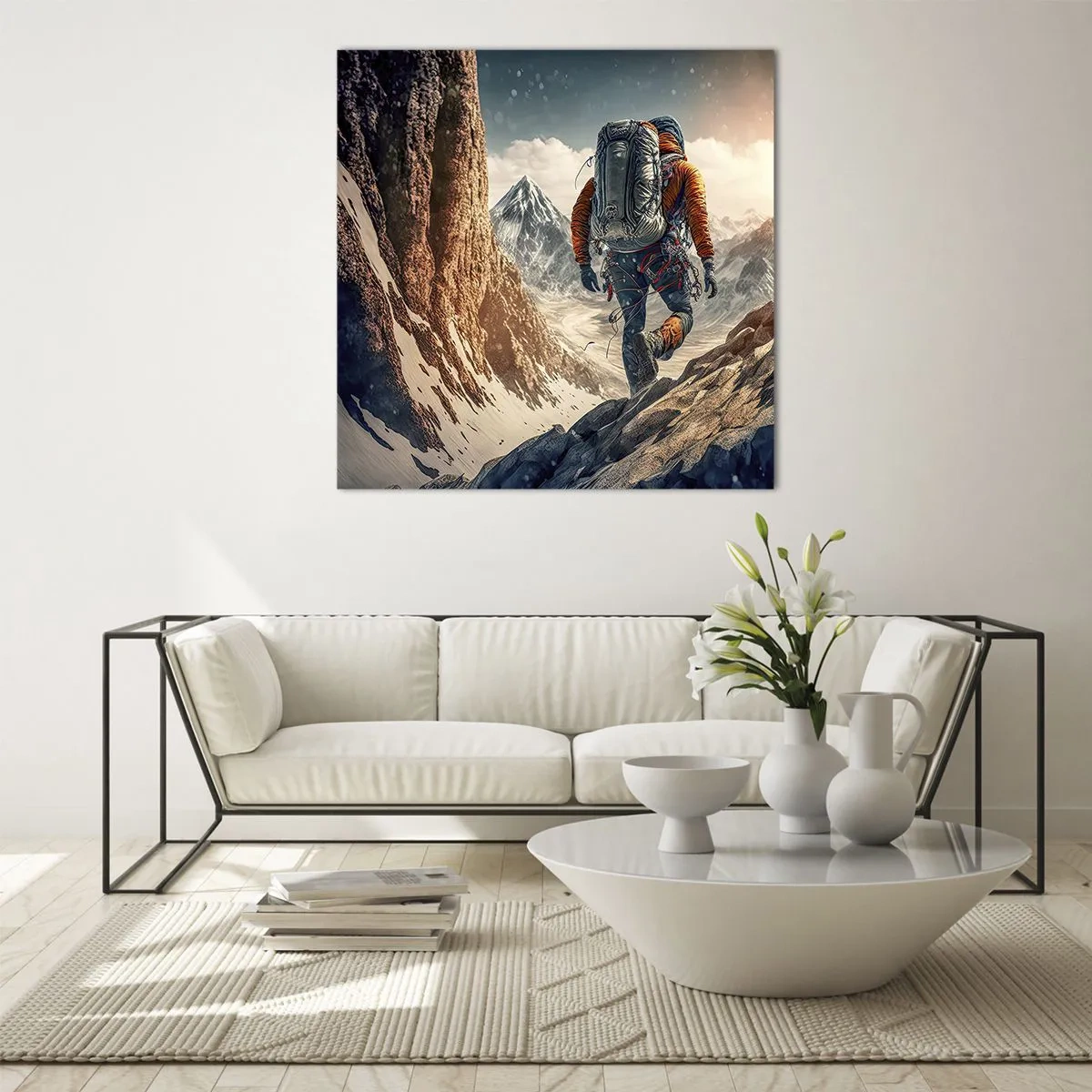 Quadro em vidro - Guerreiro solitário - 30x30 cm