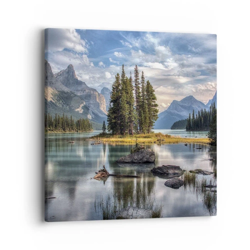 Quadro em tela - Por águas grandes e límpidas… - 40x40 cm