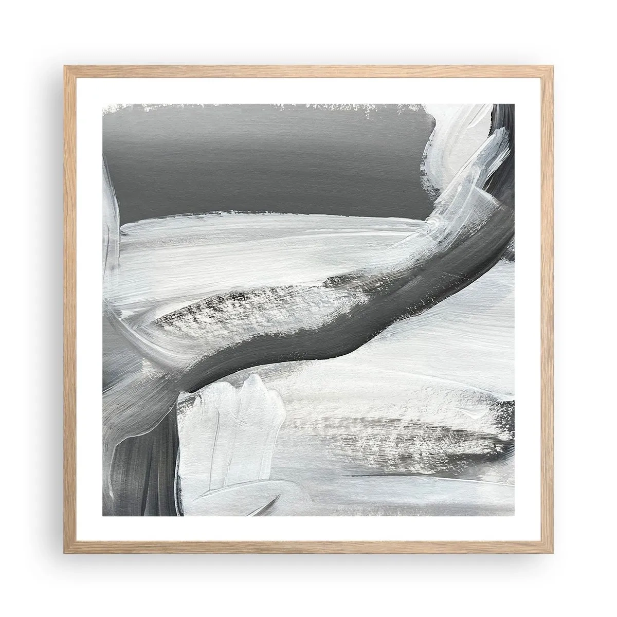 Pôster com moldura de carvalho claro - Um movimento decisivo - 60x60 cm