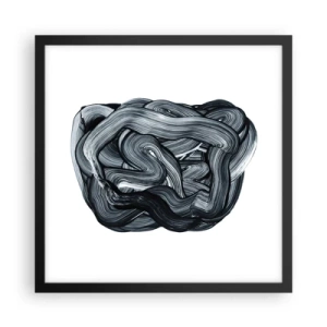 Pôster com moldura preta - Não é assim tão simples - 40x40 cm