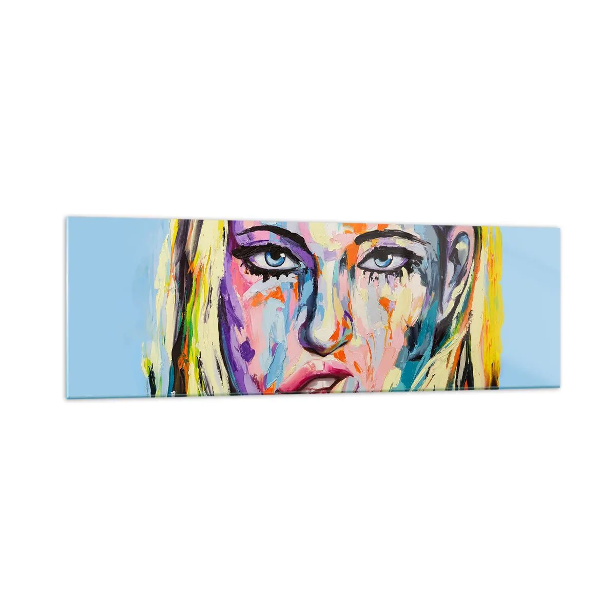 Quadro em vidro - Olhe-a diretamente nos olhos - 160x50 cm