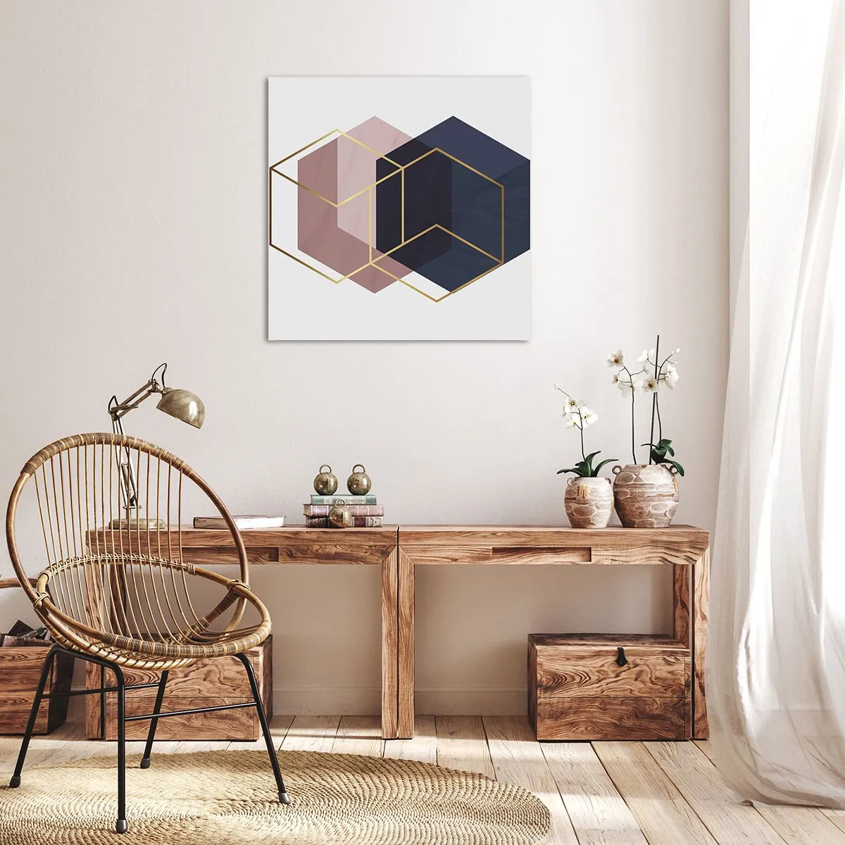 Quadro em tela - O poder da simplicidade - 70x70 cm