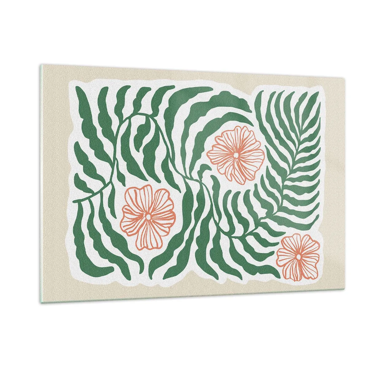 Quadro em vidro - Florescendo em verde - 120x80 cm