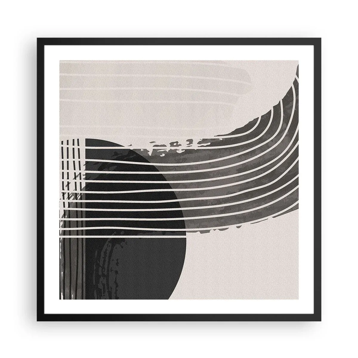 Pôster com moldura preta - Ida e volta - 60x60 cm