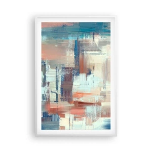 Pôster em moldura branca - Alcance a luz - 61x91 cm