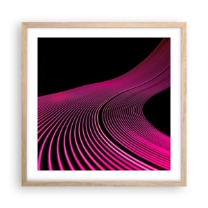 Pôster com moldura de carvalho claro - Avenida da luz - 50x50 cm