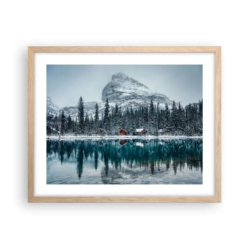 Pôster com moldura de carvalho claro - Retiro canadense - 50x40 cm