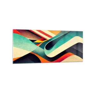 Quadro em vidro - Composição intensa - 120x50 cm