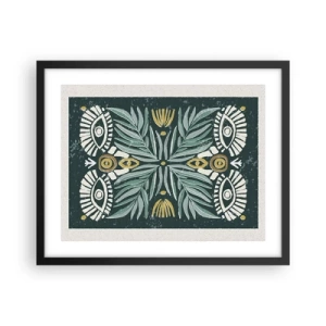 Pôster com moldura preta - Como um recorte folclórico - 50x40 cm