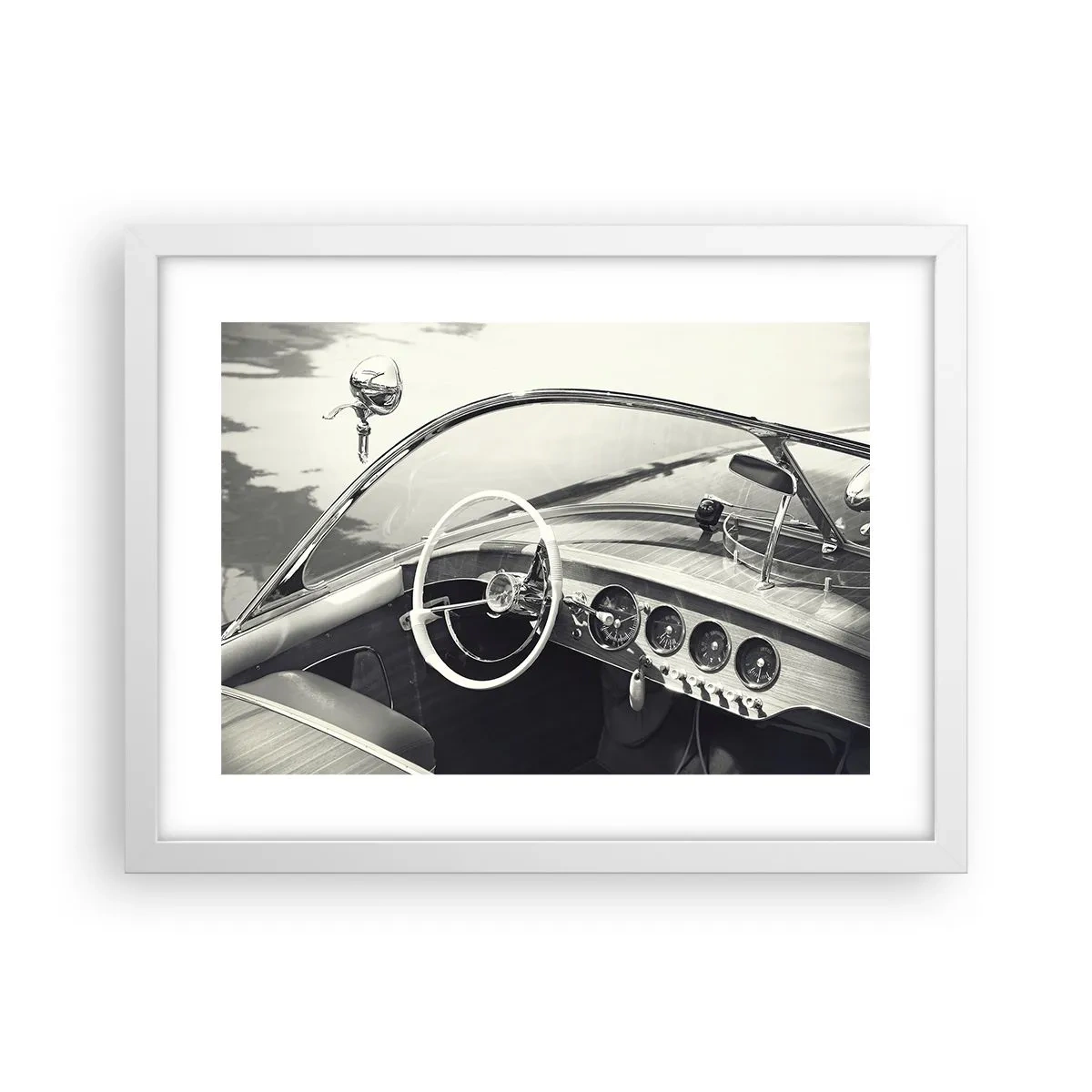 Pôster em moldura branca - Tempo para os ricos - 40x30 cm