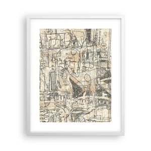 Pôster em moldura branca - À espera de ser decifrado - 40x50 cm