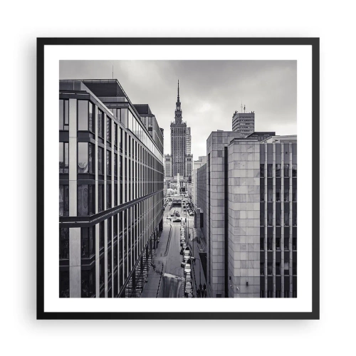 Pôster com moldura preta - Vale de Varsóvia - 60x60 cm