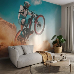 Papel de parede personalizado Premium Sand - Loucura demoníaca da bicicleta - Bicicleta, Velocidade, Competições Esportivas