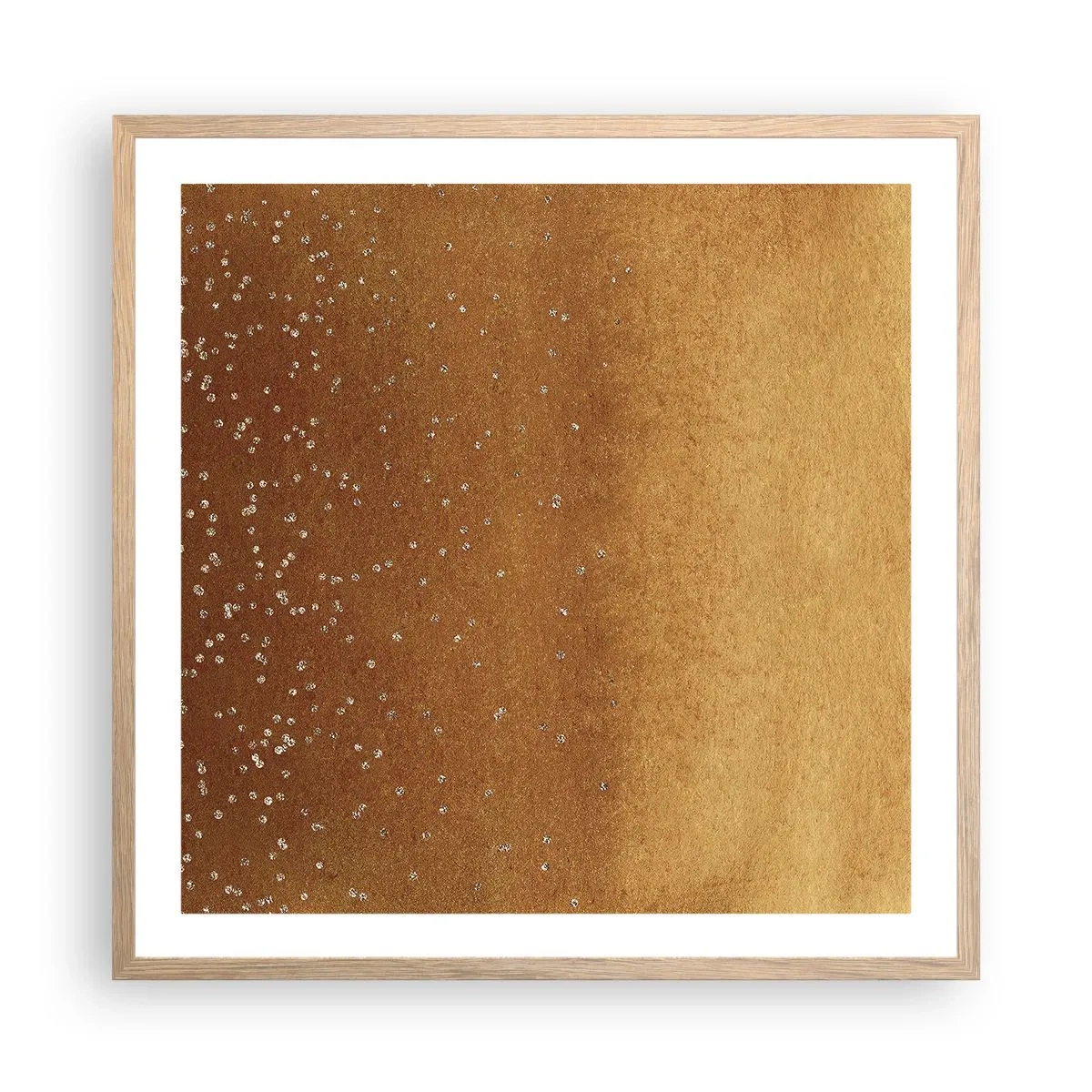 Pôster com moldura de carvalho claro - O nascimento da luz - 60x60 cm
