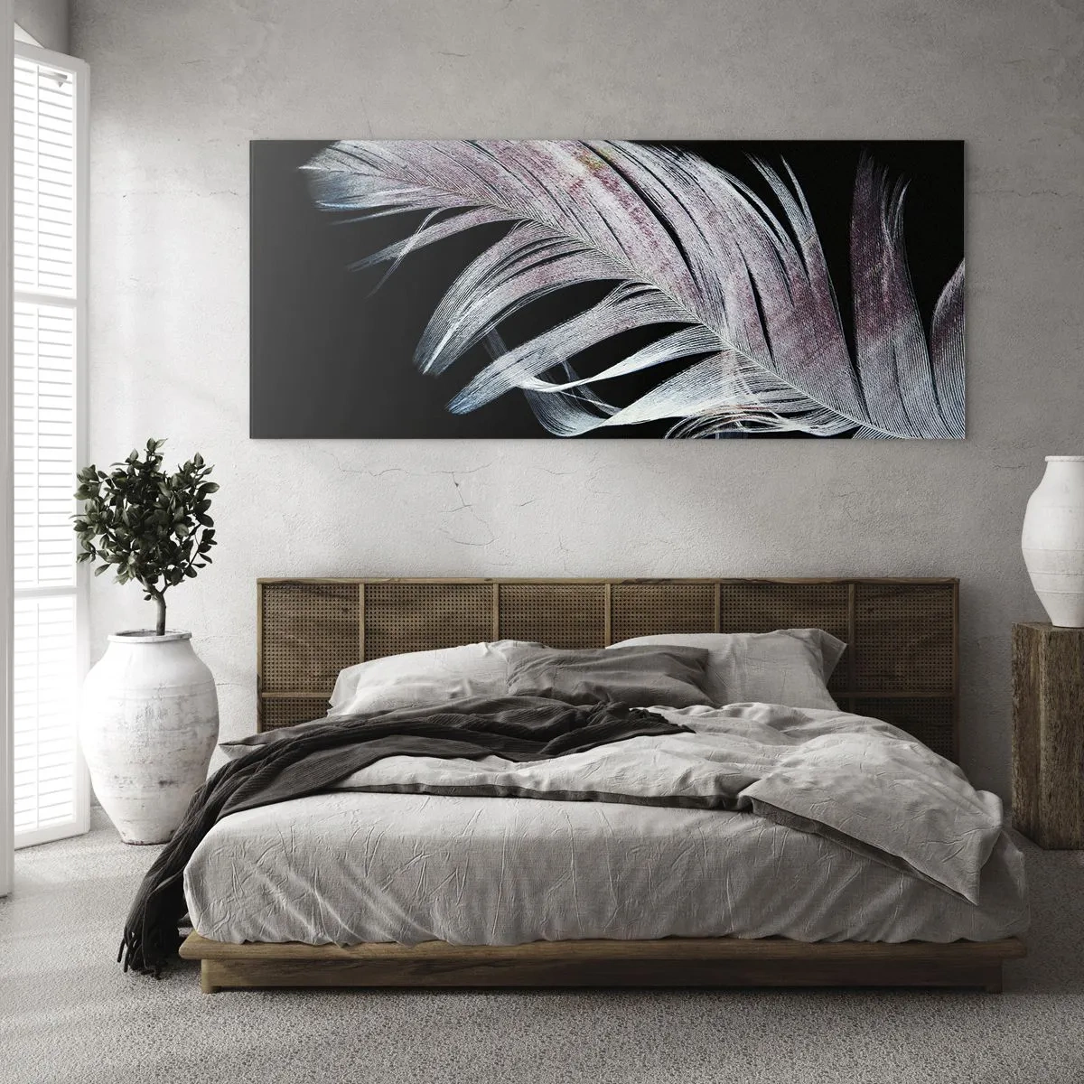 Quadro em vidro - Pense no toque - 120x50 cm