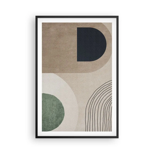 Pôster com moldura preta - A gentileza do oval - 61x91 cm