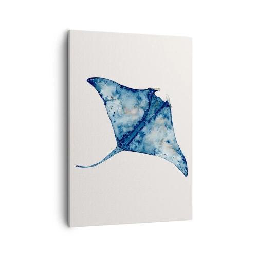 Quadro em tela - A vida em azul - 50x70 cm