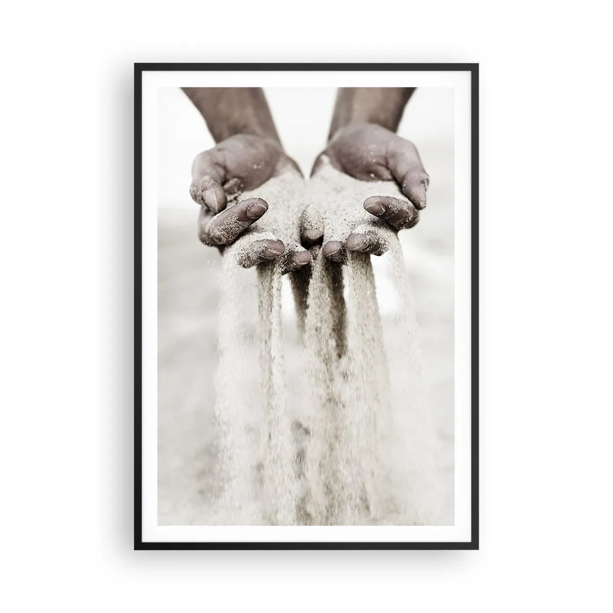 Pôster com moldura preta - Com estas mãos… - 70x100 cm