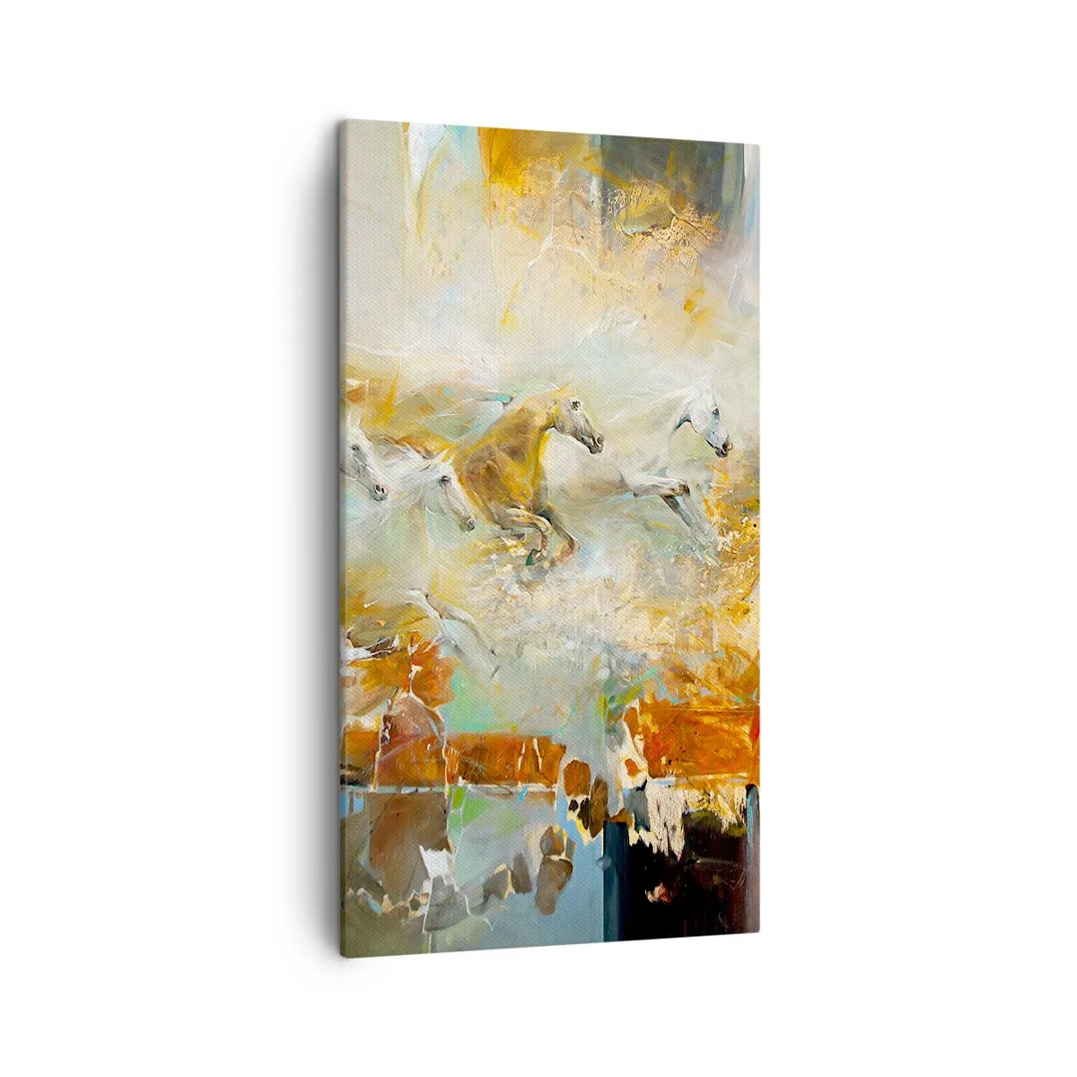 Quadro em tela - A galope através da luz - 45x80 cm