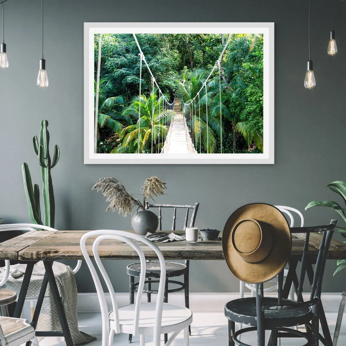 Pôster em moldura branca - Bem-vindo à selva! - 40x30 cm