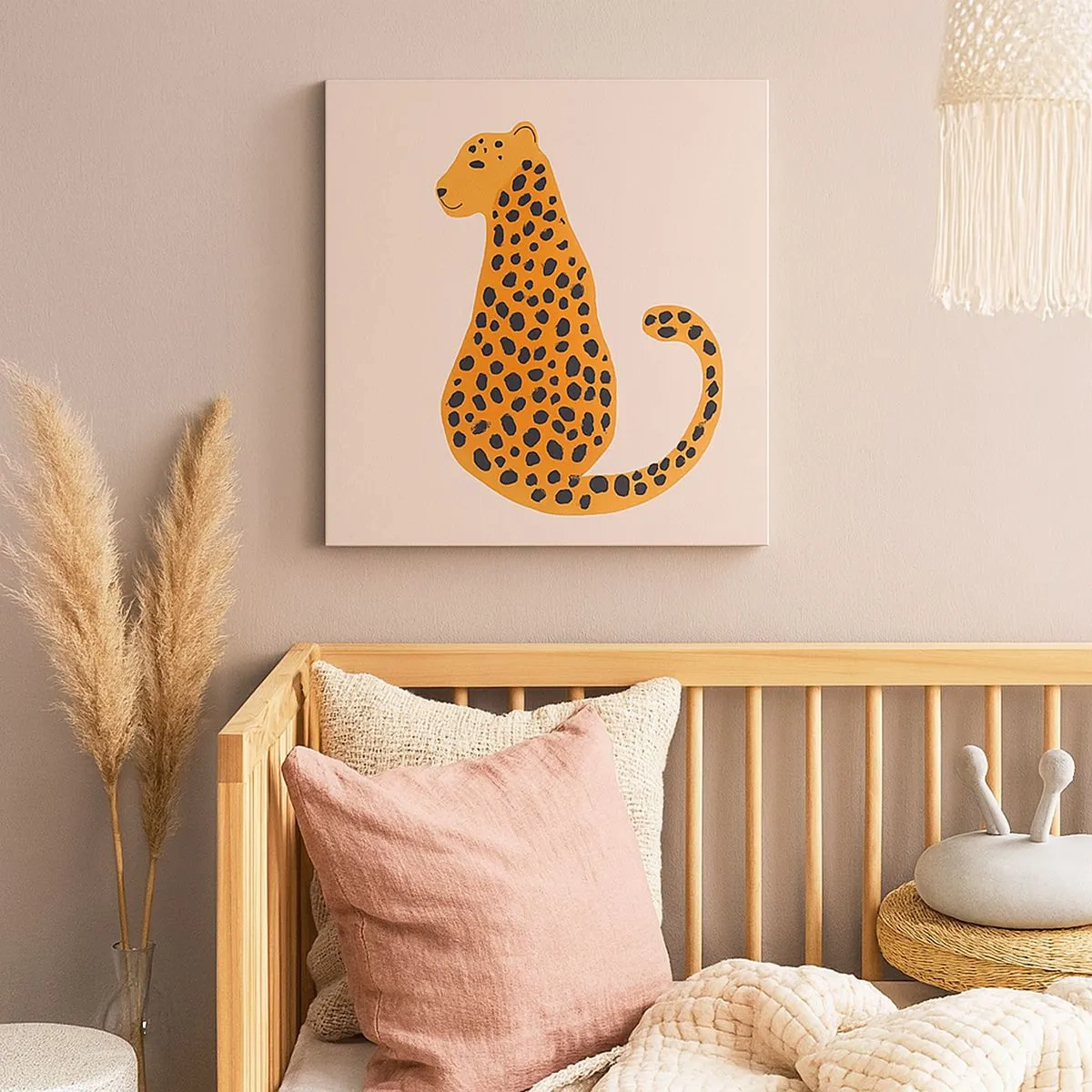 Quadro em tela - A estampa de leopardo está na moda - 30x30 cm