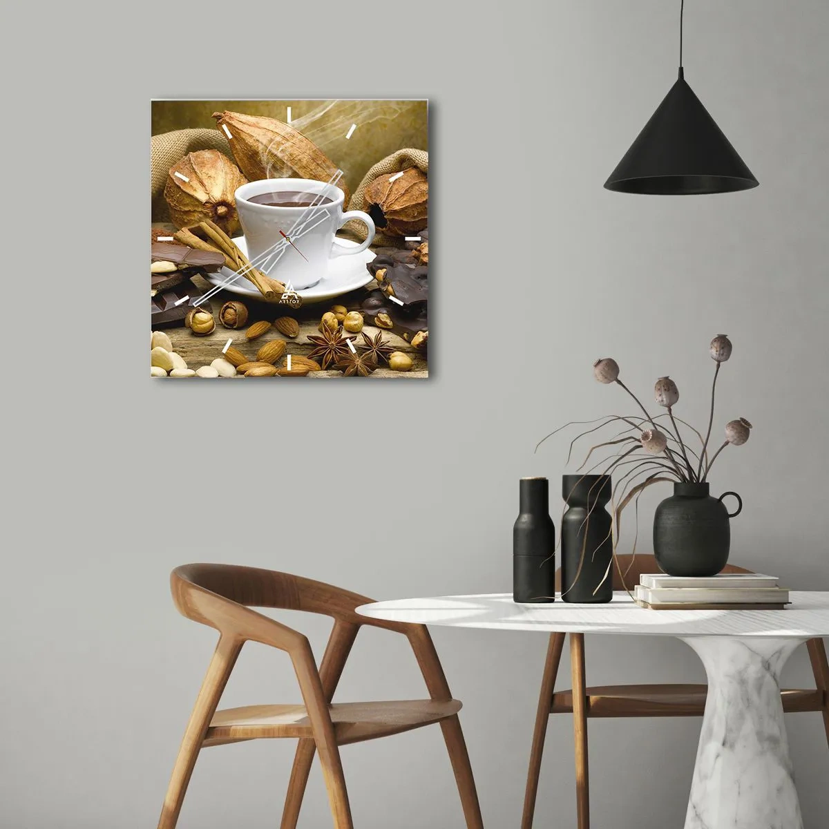 Relógio de parede - Relógio em vidro - Para os que procuram emoções - 30x30 cm