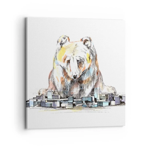 Quadro em tela - Como viver assim? - 70x70 cm