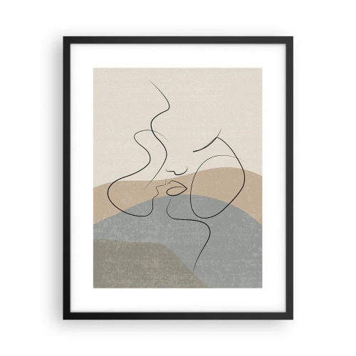 Pôster com moldura preta - Como uma pincelada - 40x50 cm