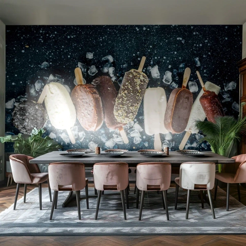 Papel de Parede Premium Sand - O sabor de um verão quente - Sorvete, Gastronomia, Comida - 350x256 cm