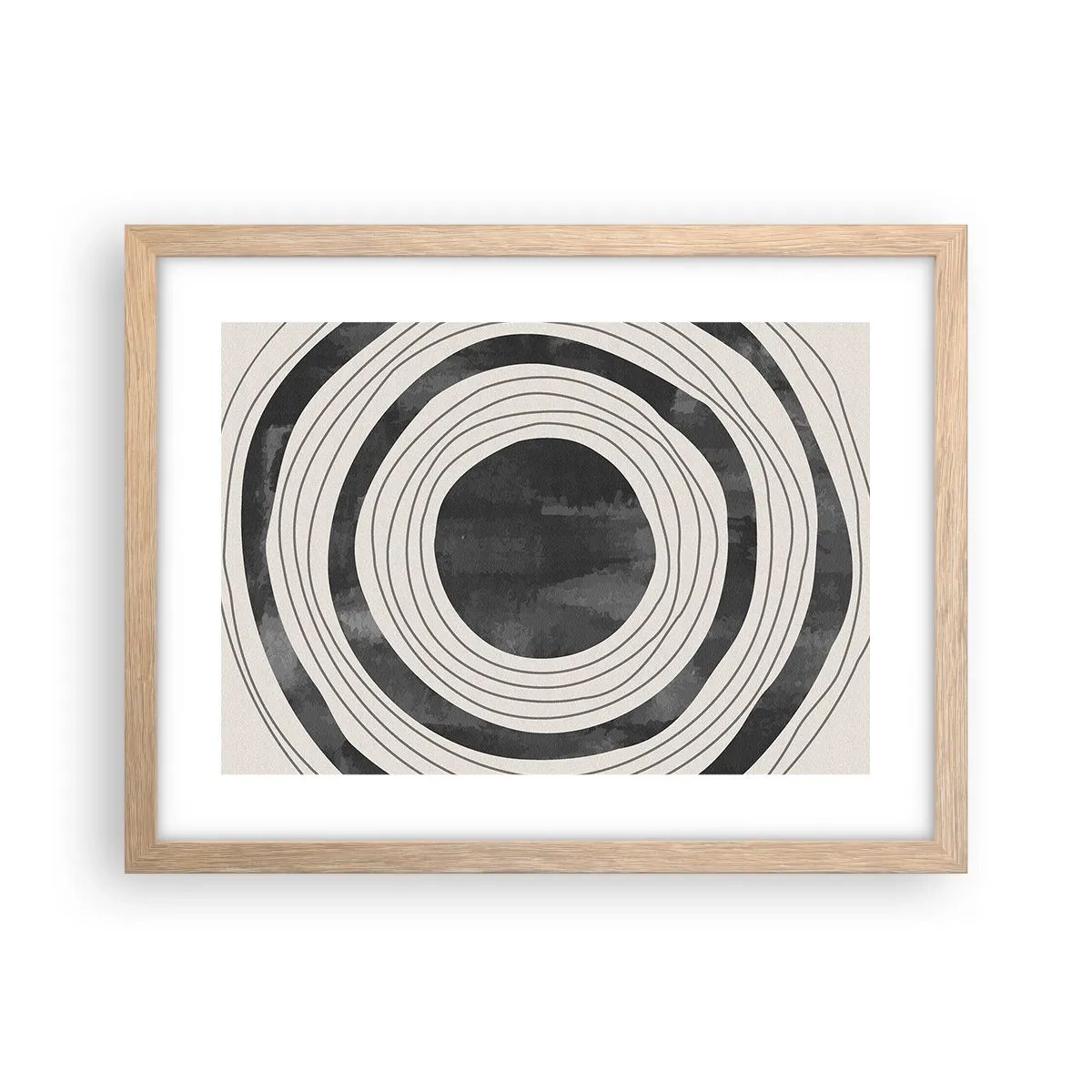 Pôster com moldura de carvalho claro - Direito ao ponto - 40x30 cm