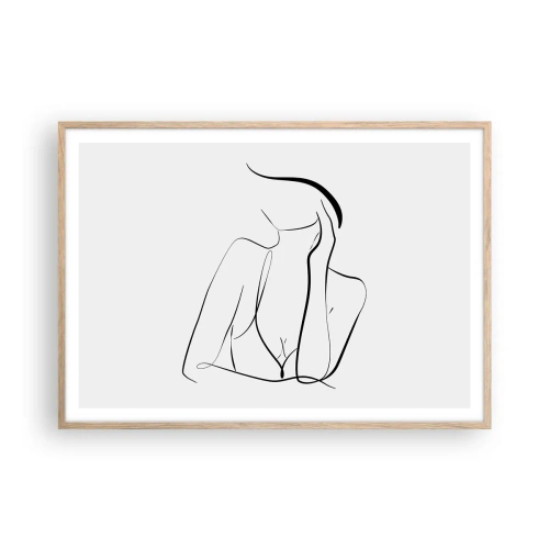 Pôster com moldura de carvalho claro - Na onda dos sonhos - 100x70 cm