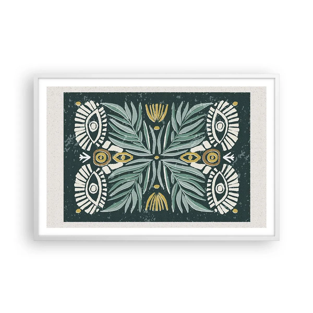 Pôster em moldura branca - Como um recorte folclórico - 91x61 cm